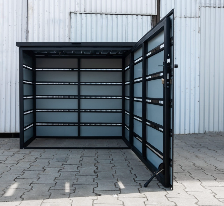 Outdoor Bin Storage | Garden Storage | 2x120L | Matt Black