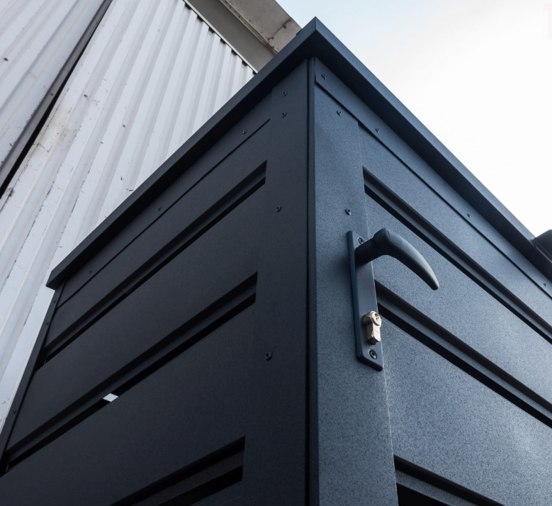 Outdoor Bin Storage | Garden Storage | 2x120L | Matt Black