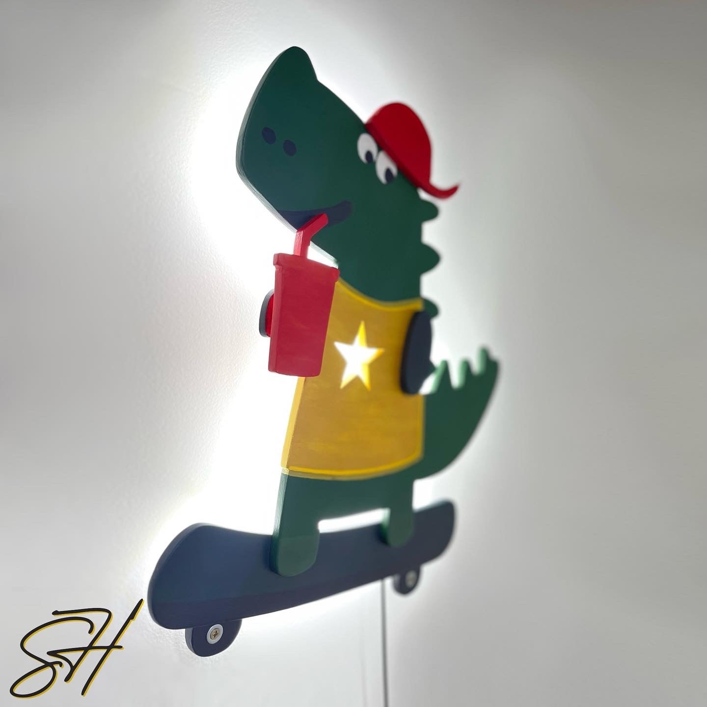 Mr. Dino Kids Room LED wall light