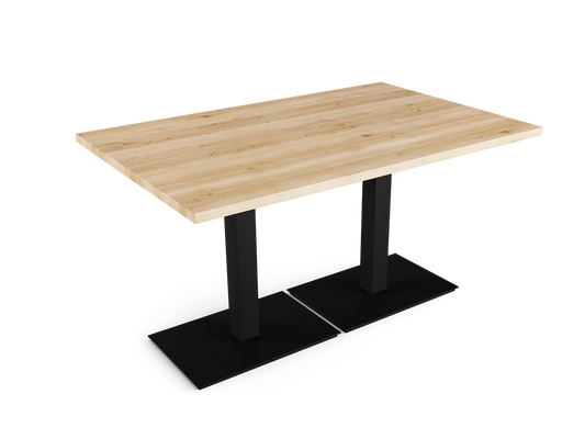 Restaurant Wood & Steel solid SQ2 Industrial Table 1400x800x750mm