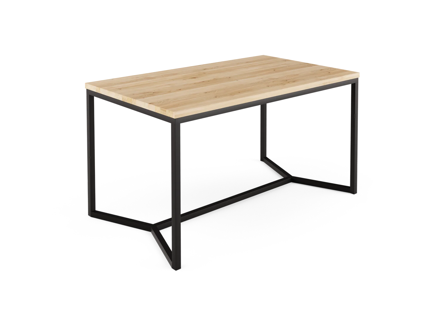 RD Wood & Steel Industrial Dining Table Oak