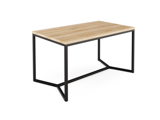 RD Wood & Steel Industrial Dining Table Oak